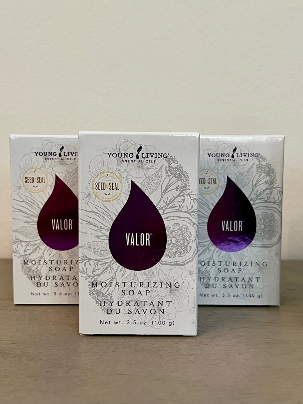 3 Young Living Valor Moisturizing Soap Bars 3.5 oz NEW